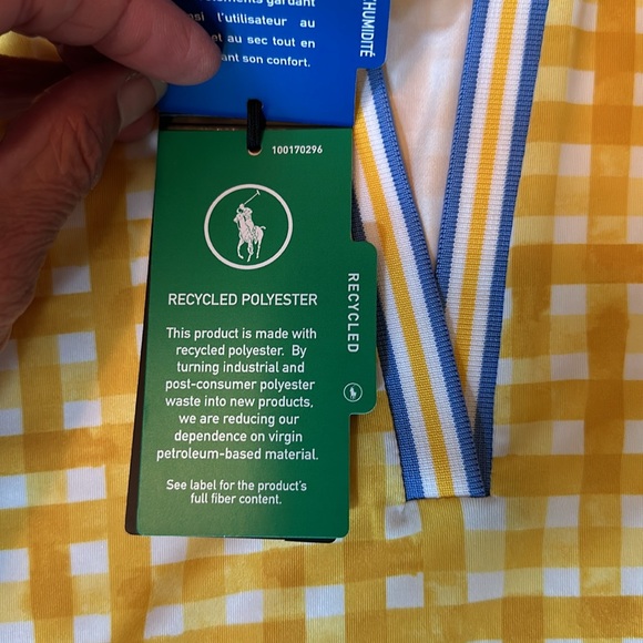 NWT-RLX RALPH LAUREN wms sleeveless shirt. Size LARGE. Wicking fabric. - Picture 10 of 11